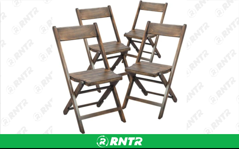 Generic Vintage Folding Wooden Chair (Shiny) – For rent in Fort Madison, Iowa – Complete Rental | RNTR.com – Image 3 of 3