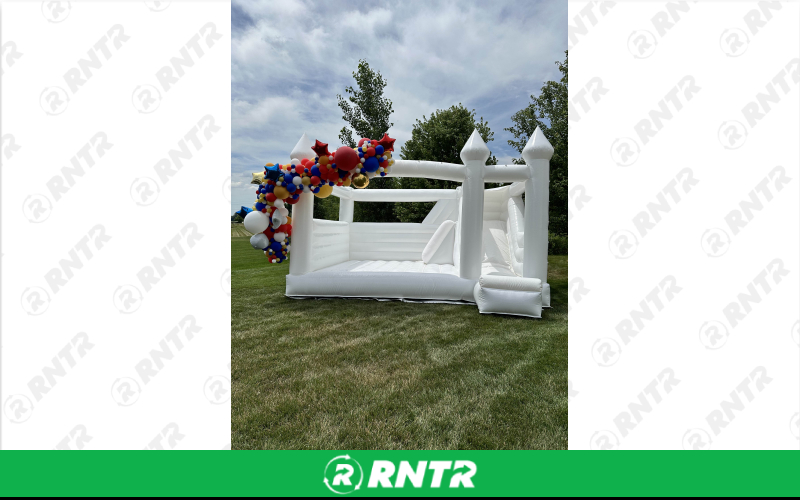 Generic *White Deluxe Bounce House – For rent in Indianapolis, Indiana – Ace Party Rental | RNTR.com – Image 2 of 3