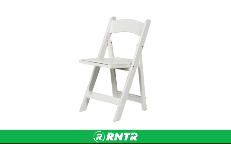 Generic White Folding Resin Chair – For rent in salt-lake-city, utah – All CIty Event Rentals | RNTR.com – Image 1
