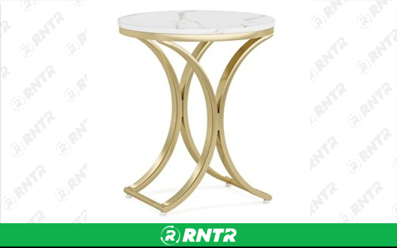 Generic White Marble & Gold Accent Table – For rent in south-hackensack, new-jersey – Rentastic Party Rental | RNTR.com – Image 1