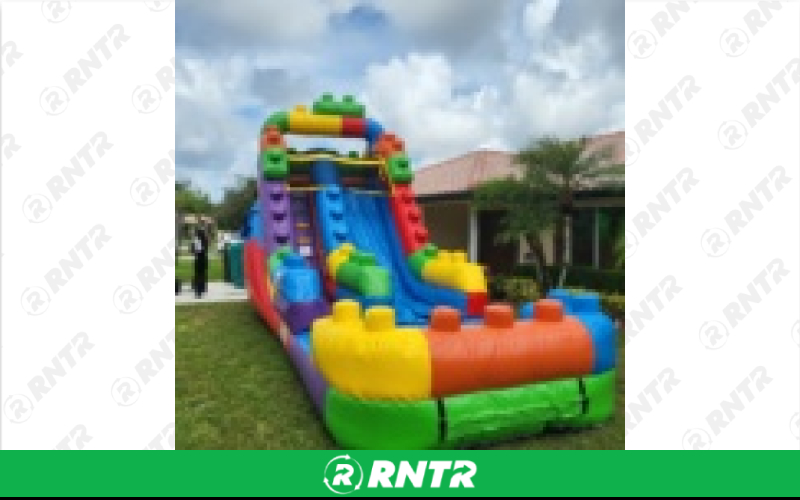 Generic 18ft Lego Blocks Water Slide – For rent in pompano-beach, florida – South Florida Bounce | RNTR.com – Image 1