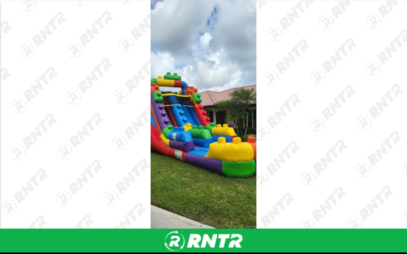 Generic 18ft Lego Blocks Water Slide – For rent in Pompano Beach, Florida – Palm Beach Party and Bounce | RNTR.com – Image 2 of 2