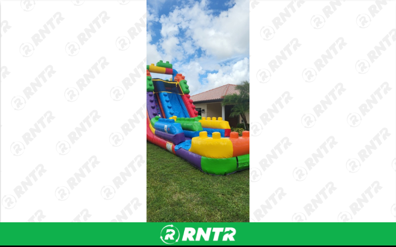 Generic 20ft Lego Blocks Water Slide – For rent in pompano-beach, florida – South Florida Bounce | RNTR.com – Image 1