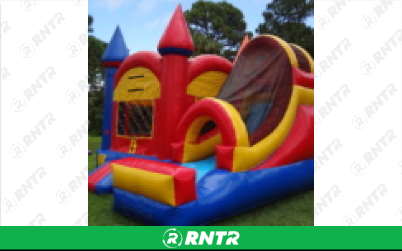 Generic 4 in 1 Deluxe Multi Color Castle Combo – For rent in Pompano Beach, Florida – South Florida Bounce | RNTR.com – Image 2 of 2