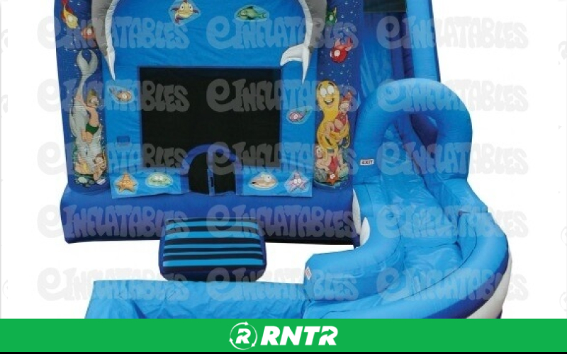 Generic 4 in 1 Jump & Splash Dolphin Combo – For rent in pompano-beach, florida – South Florida Bounce | RNTR.com – Image 1