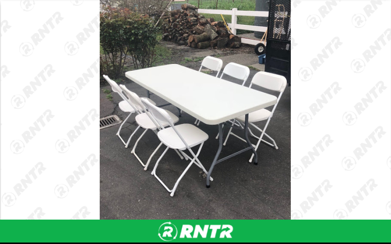 Summit City Rental 8 Foot Banquet Table (Fold in 1/2) – For rent in Woodburn, Indiana – Summit City Rental | RNTR.com – Image 2 of 2