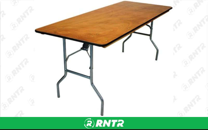 Generic 8' Wooden Banquet Table – For rent in york, pennsylvania – A and R Rental | RNTR.com – Image 1