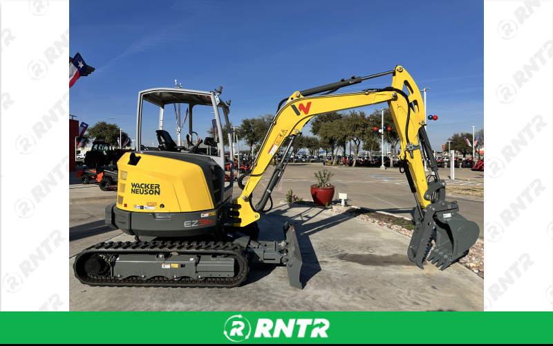 Wacker Neuson 8800lb Mini Excavator EZ36 ROPS – For rent in fort-worth, texas – FW EQUIPMENT RENTALS | RNTR.com – Image 1