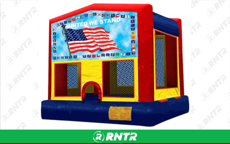Generic American Flag Banner – For rent in pompano-beach, florida – South Florida Bounce | RNTR.com – Image 1