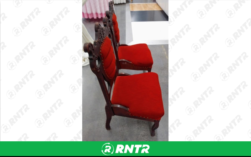 Generic Antique Red Velvet Chair Set – For rent in Lafayette, Indiana – Midwest Rentals Inc  | RNTR.com – Image 1 of 3