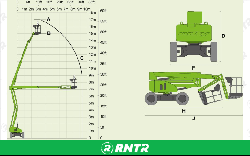 Generic ARTICULATING BOOM LIFT - 50 FT - 4X4 – For rent in Hazel Green, Alabama – Christopher Equipment  | RNTR.com – Image 2 of 3