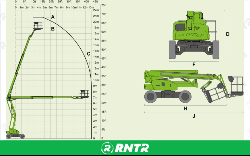 Generic ARTICULATING BOOM LIFT - 64 FT - 4X4 – For rent in Tullahoma, Tennessee – Christopher Equipment  | RNTR.com – Image 2 of 3