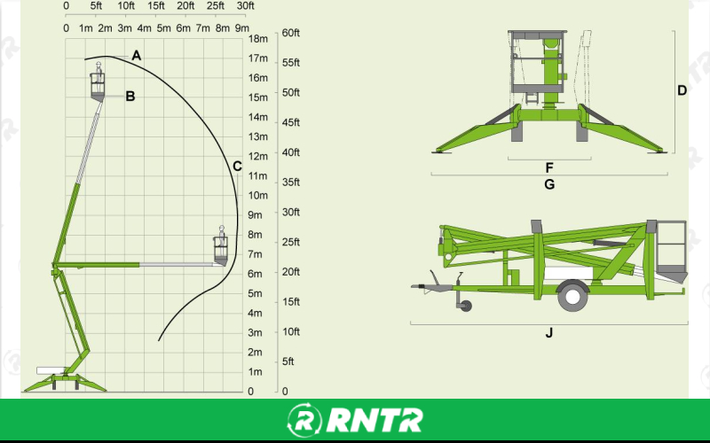 Generic ARTICULATING BOOM LIFT - TOWABLE - 50 FT – For rent in Tullahoma, Tennessee – Christopher Equipment  | RNTR.com – Image 2 of 3