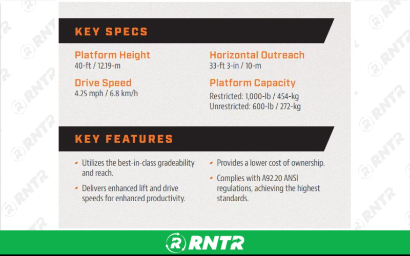 Generic BUCKET LIFT - 40FT TELESCOPIC 4WD – For rent in Manchester, Tennessee – Christopher Equipment | RNTR.com – Image 3 of 3