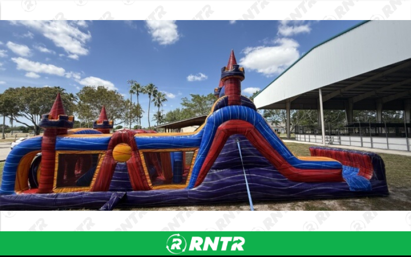 Generic Castle Tower Obstacle Course – For rent in pompano-beach, florida – South Florida Bounce | RNTR.com – Image 1