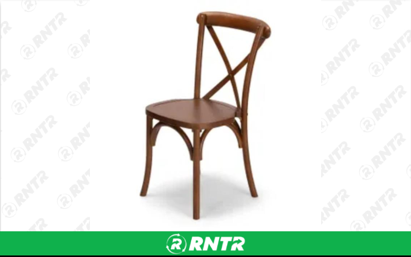 Generic CHAIR - CROSS BACK VINEYARD- WOOD – For rent in Lafayette, Indiana – Midwest Rentals Inc  | RNTR.com – Image 1 of 1