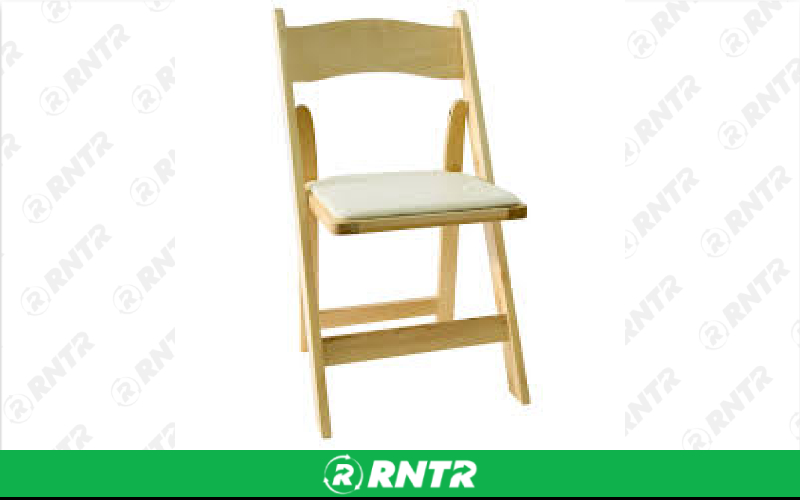 Generic CHAIR - VINTAGE WOOD PADDED – For rent in Lafayette, Indiana – Midwest Rentals Inc  | RNTR.com – Image 1 of 1