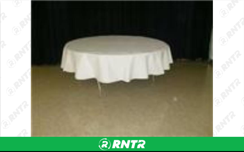 Generic CLOTH - 6' WHITE TO THE FLOOR 90x132 – For rent in Lafayette, Indiana – Midwest Rentals Inc | RNTR.com – Image 1 of 1