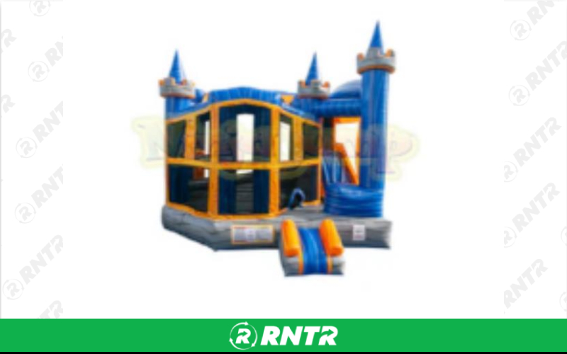 Generic COMBO MOONWALK - ORANGE CRUSH CASTLE 5N1 – For rent in Lafayette, Indiana – Midwest Rentals Inc  | RNTR.com – Image 2 of 2