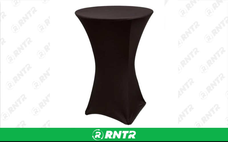 Generic COVER - BLACK SPANDEX 30 PEDESTAL TABLE – For rent in lafayette, indiana – Midwest Rentals Inc  | RNTR.com – Image 1