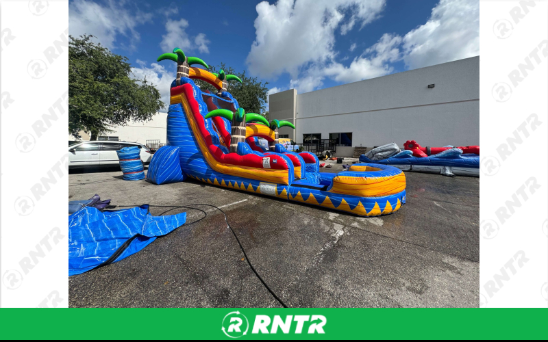 Generic Desert Springs Water Slide 25ft SL – For rent in pompano-beach, florida – South Florida Bounce | RNTR.com – Image 1