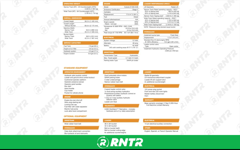 Generic DIESEL MINI SKID STEER - CASE TL100 – For rent in lafayette, indiana – Midwest Rentals Inc  | RNTR.com – Image 1