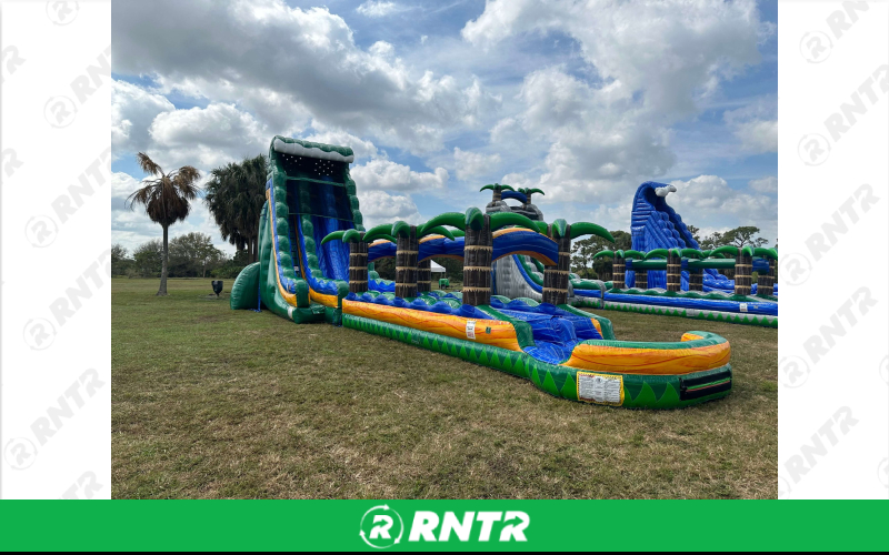 Generic Emerald Crush Water Slide 30ft DL – For rent in Pompano Beach, Florida – South Florida Bounce | RNTR.com – Image 2 of 3