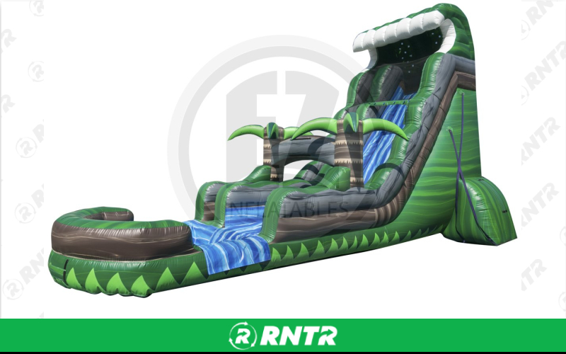 Generic Emerald Crush Water Slide w/ Pool – For rent in pompano-beach, florida – South Florida Bounce | RNTR.com – Image 1
