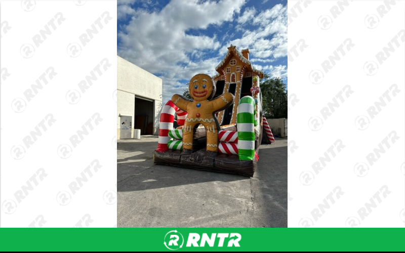 Generic Gingerbread Slide 28ft DL – For rent in pompano-beach, florida – South Florida Bounce | RNTR.com – Image 1