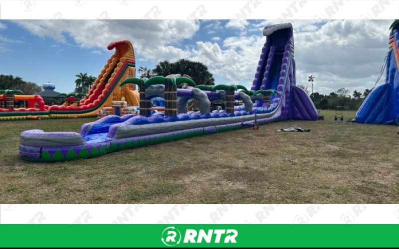 Generic Grape Crush Water Slide 40ft SL – For rent in pompano-beach, florida – South Florida Bounce | RNTR.com – Image 1
