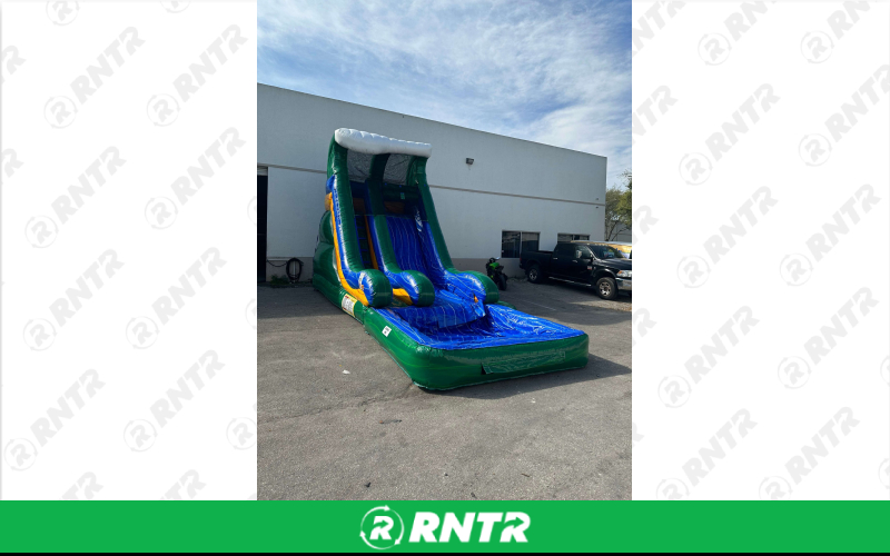 Generic Green Hornet Water Slide 18ft SL – For rent in pompano-beach, florida – South Florida Bounce | RNTR.com – Image 1