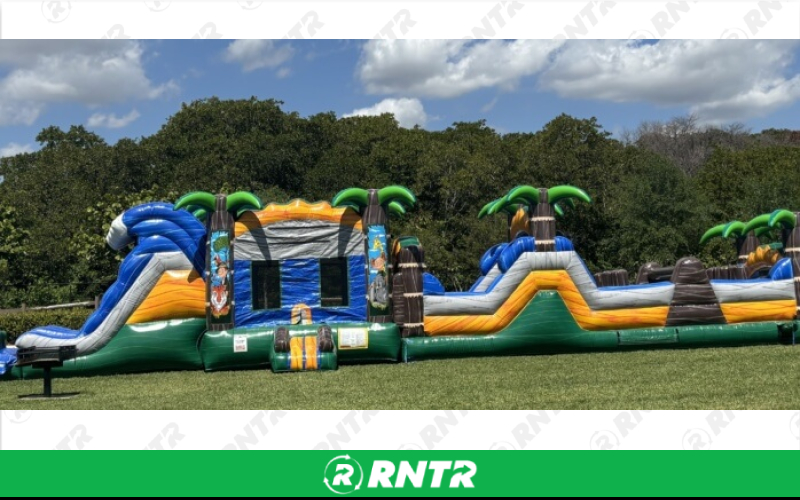Generic Jungle Island Obstacle Course – For rent in pompano-beach, florida – South Florida Bounce | RNTR.com – Image 1