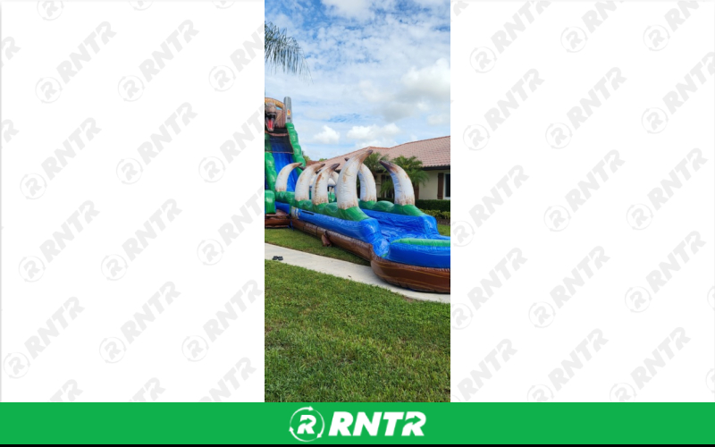Generic Jurassic Falls Water Slide – For rent in pompano-beach, florida – South Florida Bounce | RNTR.com – Image 1