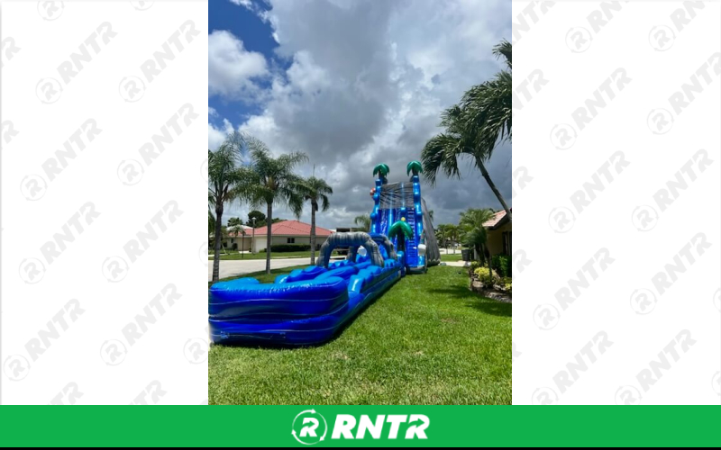 Generic Malibu Splash Water Slide 30ft DL – For rent in pompano-beach, florida – South Florida Bounce | RNTR.com – Image 1