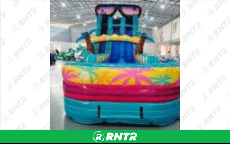 Generic Miami Vice Water Slide 22ft DL – For rent in Pompano Beach, Florida – South Florida Bounce | RNTR.com – Image 3 of 3
