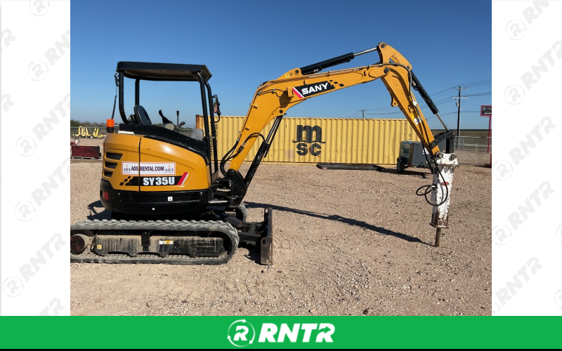 SANY MINI EXCAVATOR 7-9,000 LBS W/ HYD BREAKER – For rent in victoria, texas – AOS RENTALS | RNTR.com – Image 1