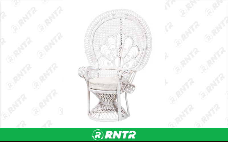 Generic Peacock Rattan Chair - White – For rent in york, pennsylvania – A and R Rental | RNTR.com – Image 1