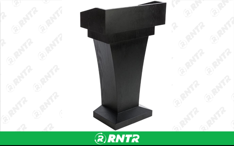 Generic PODIUM - BLACK WOOD LECTERN – For rent in Lafayette, Indiana – Midwest Rentals Inc | RNTR.com – Image 1 of 1