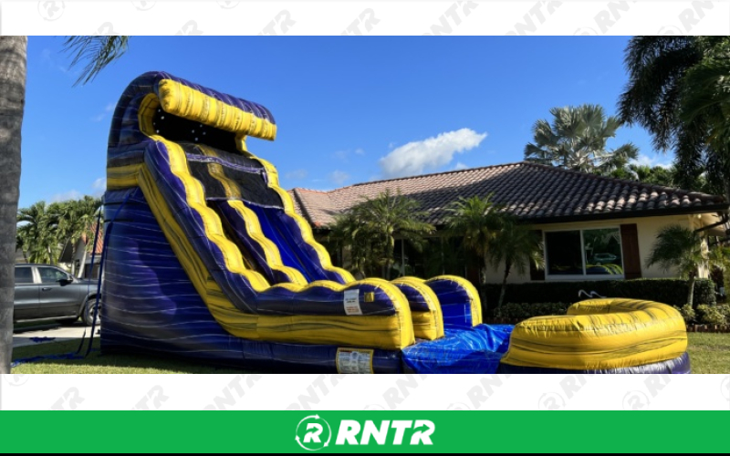 Generic Purple Haze Water Slide w/ pool – For rent in pompano-beach, florida – South Florida Bounce | RNTR.com – Image 1