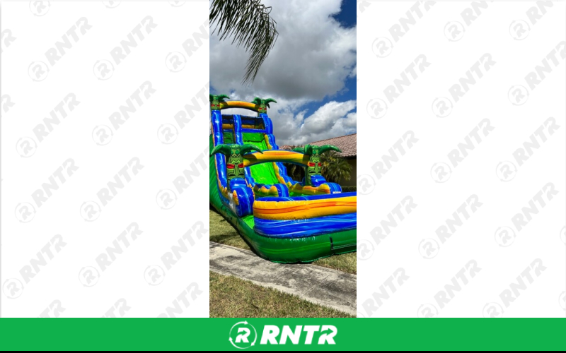 Generic Reggae Rush Water Slide – For rent in pompano-beach, florida – South Florida Bounce | RNTR.com – Image 1