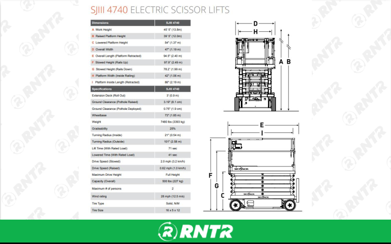 Generic SCISSOR LIFT - 40-FT - ELECTRIC - WIDE -SLAB – For rent in shelbyville, tennessee – Christopher Equipment | RNTR.com – Image 1