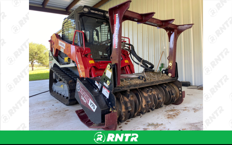 TAKEUCHI SKID STEER W/ DRUM MULCHER – For rent in victoria, texas – AOS RENTALS | RNTR.com – Image 1
