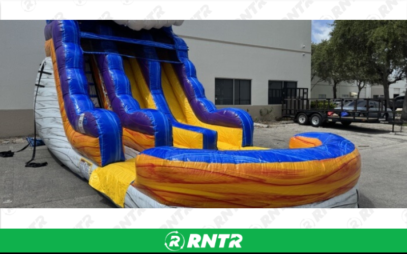 Generic Splash Down water slide 16' – For rent in pompano-beach, florida – South Florida Bounce | RNTR.com – Image 1