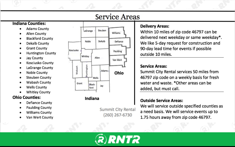 Summit City Rental Standard Portable Toilet – For rent in Woodburn, Indiana – Summit City Rental | RNTR.com – Image 2 of 2