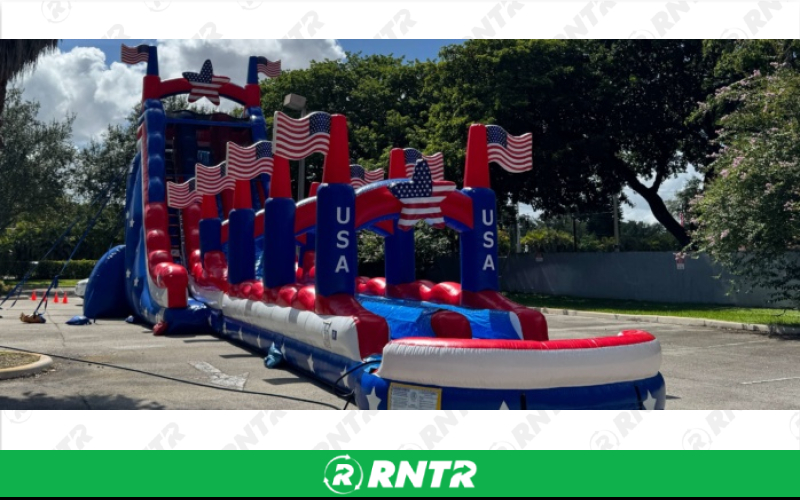 Generic Stars and Stripes Water Slide 30ft DL – For rent in Pompano Beach, Florida – Palm Beach Party and Bounce | RNTR.com – Image 2 of 3