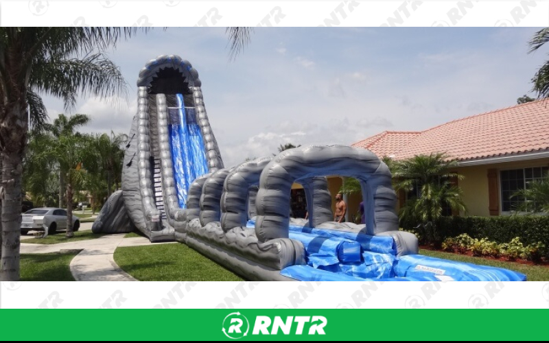 Generic The Twister Straight Water Slide 40ft DL – For rent in pompano-beach, florida – South Florida Bounce | RNTR.com – Image 1