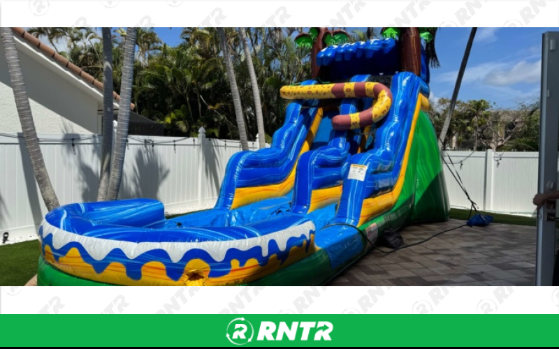 Generic Tropical Wave Water Slide 16' SL – For rent in pompano-beach, florida – South Florida Bounce | RNTR.com – Image 1