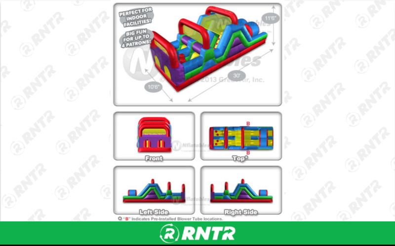 Generic WACKY OBSTACLE COURSE MOONWALK – For rent in lafayette, indiana – Midwest Rentals Inc  | RNTR.com – Image 1