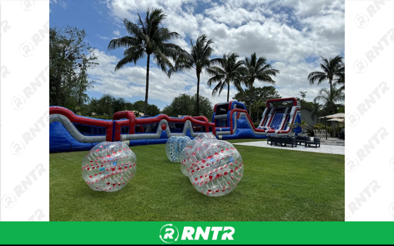 Generic Warped Wall Obstacle Course – For rent in pompano-beach, florida – South Florida Bounce | RNTR.com – Image 1