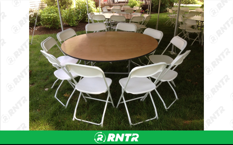 Summit City Rental White Banquet Folding Chairs – For rent in Woodburn, Indiana – Summit City Rental | RNTR.com – Image 3 of 3